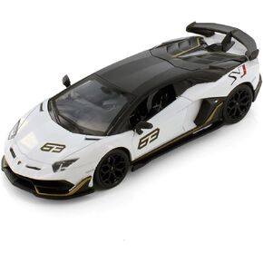 سيارة Lambo SVJ Sports Car ، White 68269D - 1/24 Scale Diecast Model Car in Kuwait