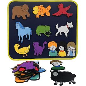 Felt Story Board Set, 11 pcs Large Animals Felt Stroy Retelling Pieces for Toddlers,Preschool,Teachers, Speech, Therapy, Home Travel,Classroom (Brown Bear Brown Bear What can You See) in Saudi Arabia