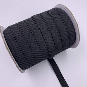 50 Yards 1/2 Inch Elastic Band for Sewing, Masks, Crafting, Braided Stretch Strap, Elastic String Cord, High Elasticity (Black, 0.5 inch, 12mm) in Saudi Arabia