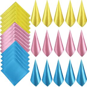 SATINIOR 15 Pieces Women Square Neck Scarf Mixed Solid Colored Neckerchief Head Wraps Scarf Bandana in Kuwait