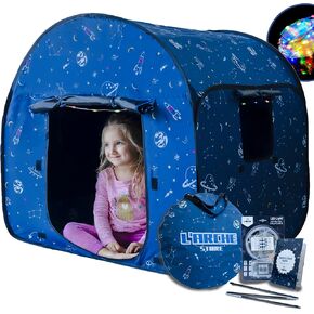 L’ARCHE Sensory Tent for Kids with LED Lights & Remote Blackout Pop-Up Calm Down for Autism, ADHD & SPD Indoor Sensory Room & Play Tent Foldable & Portable (Space Theme, Regular 35.4 in) in Saudi Arabia