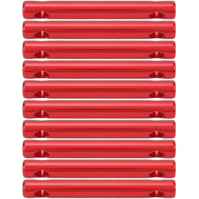 Tent Line Adjusters Aluminum Alloy Dual Holes Lightweight Tent Rope Tensioner Buckle for Camping Hiking Backpacking Outdoor Activities 10 Pcs (Red) in Saudi Arabia