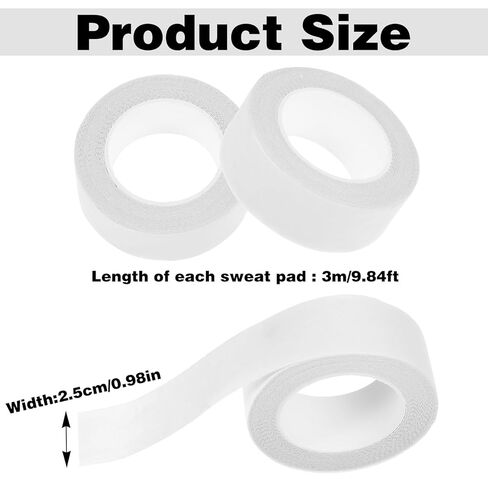 5 Rolls Self-adhesive Shirt Collar Protector Collar Protector Sweat Pads Armpit Tape Sweat Shields Pad Shirt Tape for Women Men Shirt Neck Liner Hat in Saudi Arabia