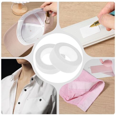5 Rolls Self-adhesive Shirt Collar Protector Collar Protector Sweat Pads Armpit Tape Sweat Shields Pad Shirt Tape for Women Men Shirt Neck Liner Hat in Saudi Arabia