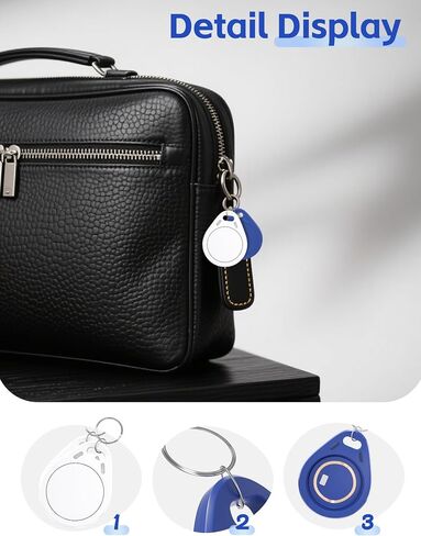 NFC Tags Ntag215 NFC Keytags Black NFC fob Rewritable NFC 215 Tag NFC Business Card Programmable NFC Tag 504 Bytes Memory，Compatible with Android & iPhones (NFCKEYS215-8PCS) in Kuwait