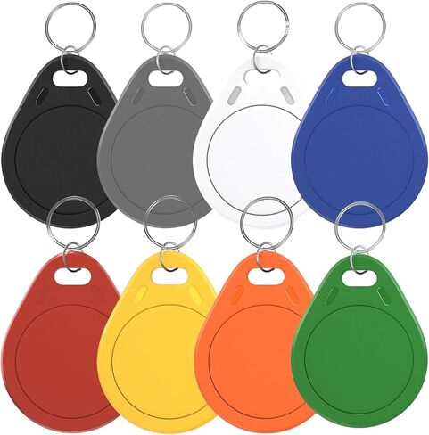 NFC Tags Ntag215 NFC Keytags Black NFC fob Rewritable NFC 215 Tag NFC Business Card Programmable NFC Tag 504 Bytes Memory，Compatible with Android & iPhones (NFCKEYS215-8PCS) in Kuwait