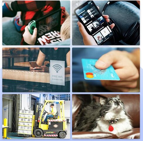 NFC Tags Ntag215 NFC Keytags Black NFC fob Rewritable NFC 215 Tag NFC Business Card Programmable NFC Tag 504 Bytes Memory，Compatible with Android & iPhones (NFCKEYS215-8PCS) in Kuwait