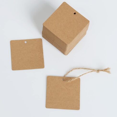 علامات هدايا Kraft Paper ، 200 مساءً علامات شنق فارغة مع 200 مساءً in Kuwait
