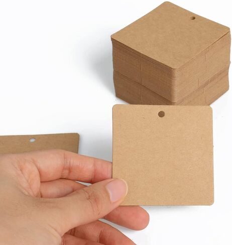 علامات هدايا Kraft Paper ، 200 مساءً علامات شنق فارغة مع 200 مساءً in Kuwait