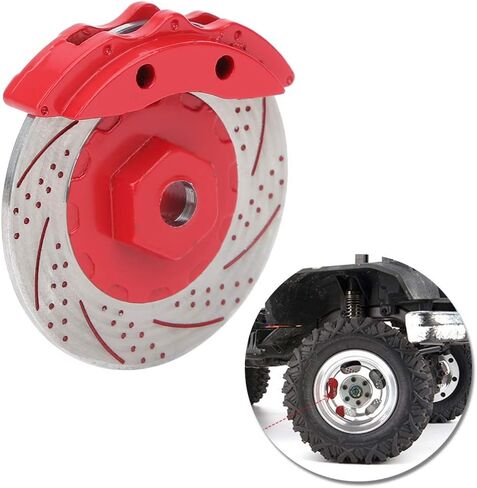 Metal Simulation Brake DISC Calipers Visual Effect Stopping Power RC CAR (Red) in Saudi Arabia