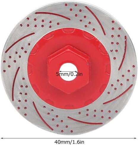 Metal Simulation Brake DISC Calipers Visual Effect Stopping Power RC CAR (Red) in Saudi Arabia