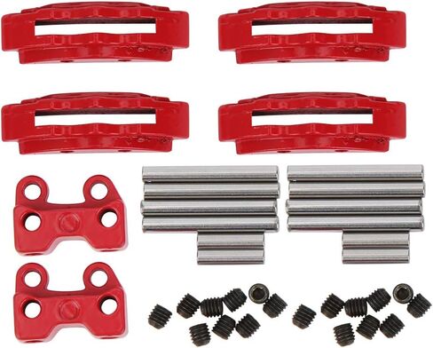 Metal Simulation Brake DISC Calipers Visual Effect Stopping Power RC CAR (Red) in Saudi Arabia