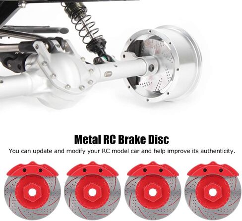 Metal Simulation Brake DISC Calipers Visual Effect Stopping Power RC CAR (Red) in Saudi Arabia