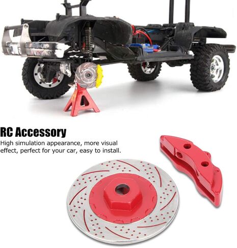 Metal Simulation Brake DISC Calipers Visual Effect Stopping Power RC CAR (Red) in Saudi Arabia
