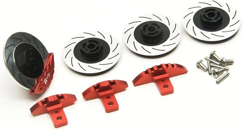 Compatible with Sakura D4 D3 Simulate Brake 1/10 RC Crawler for Racer Car Upgrade Parts Aluminum Alloy Brake Disc Drive Hub Kit RC Car Accessories(Black) in Saudi Arabia