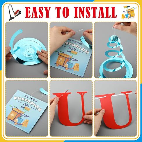 Eersida 49 PCS أسبوع إعادة التأهيل الوطني بما في ذلك Banner Hanging Dovel Decor Holiday Advents لأحداث خبراء إعادة التأهيل وإمدادات المهرجانات المساعدين in Kuwait