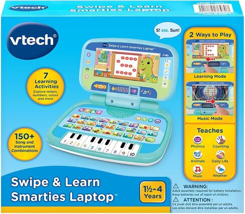VTech Swipe and Learn Smarties Laptop, Blue in Saudi Arabia