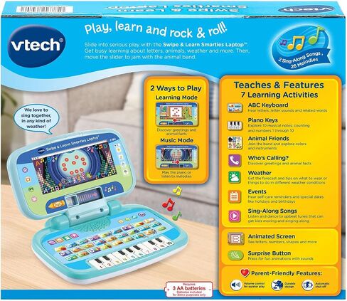VTech Swipe and Learn Smarties Laptop, Blue in Saudi Arabia