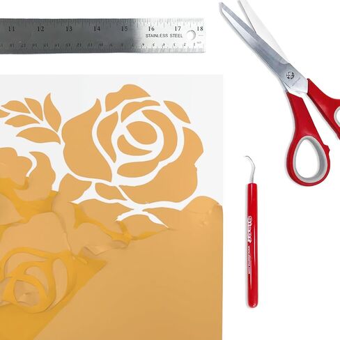 SISER Easyweed Heat Transfer Vinyl 11.8 "× 2 قدمًا - متوافق مع SISER ROMEO/JULIET وغيرها من قواطع المهنية أو الحرف - Layerable - CPSIA معتمد (الخردل - HEX #DF9522) in Saudi Arabia
