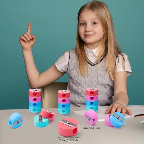 Fainne 800 Pcs Pencil Sharpeners Bulk for Kids Colorful Manual Pencil Sharpeners Compact Portable Handheld Crayon Back to School Supplies for Kids Students Home Office Classroom Prizes (Multicolor) in Saudi Arabia