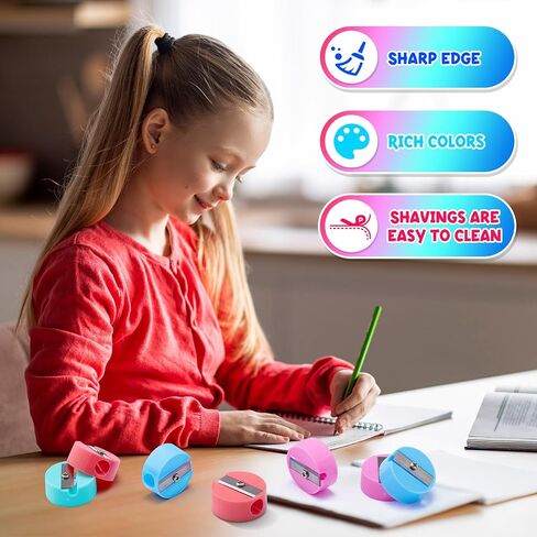 Fainne 800 Pcs Pencil Sharpeners Bulk for Kids Colorful Manual Pencil Sharpeners Compact Portable Handheld Crayon Back to School Supplies for Kids Students Home Office Classroom Prizes (Multicolor) in Saudi Arabia