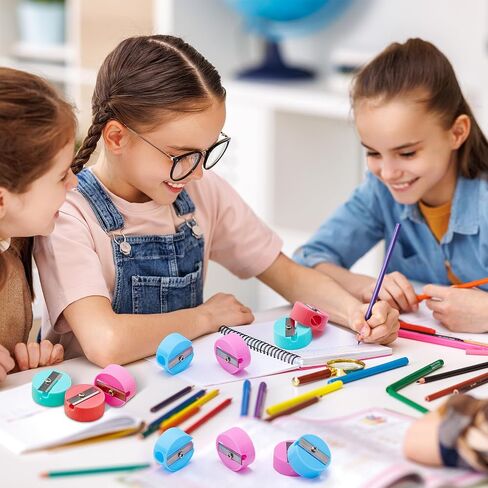 Fainne 800 Pcs Pencil Sharpeners Bulk for Kids Colorful Manual Pencil Sharpeners Compact Portable Handheld Crayon Back to School Supplies for Kids Students Home Office Classroom Prizes (Multicolor) in Saudi Arabia