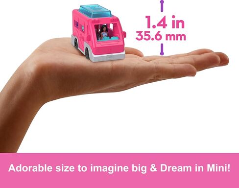 Barbie Mini BarbieLand 4-Pack Doll & Toy Vehicle Set with 4 1 1/2-inch Dolls & 4 Iconic Toy Vehicles with Color-Change Surprise in Saudi Arabia