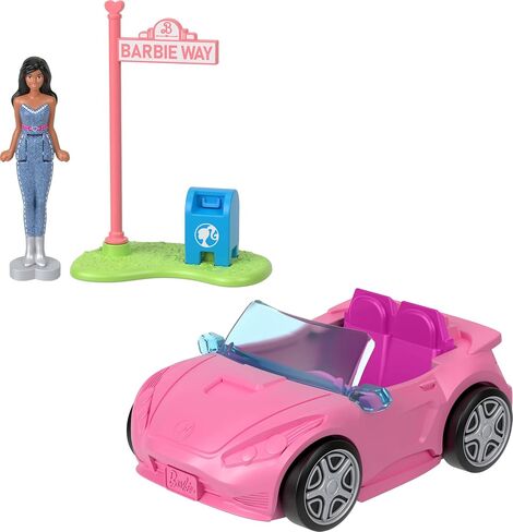 Barbie Mini BarbieLand 4-Pack Doll & Toy Vehicle Set with 4 1 1/2-inch Dolls & 4 Iconic Toy Vehicles with Color-Change Surprise in Saudi Arabia