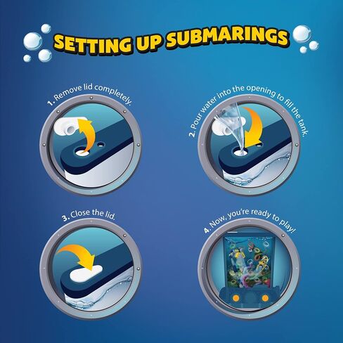 CLAWSOME! Submarings Handheld Water Game | Retro Mini Ocean Ring Toss STEM Toys for Adults, Girls & Boys Ages 6-12 in Saudi Arabia