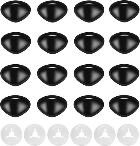 100Pcs Safety Noses and Washers for Amigurumi Crochet - Thalinfayi 12 * 16mm Black Plastic Safety Nose Triangle Crochet Craft Nose for Amigurumi, Crafts, Crochet Doll DIY Making Supplies in Kuwait