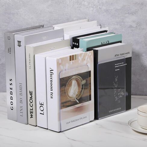 16pcs Clear Bookends for Heavy Books, Acrylic Book Shelf Organizer for Desk,Plastic Heavy Duty Book Holders Standand Invisible Bookshelf Dividers Decorative,Suitable for Office Home Weighted Bookends in Saudi Arabia