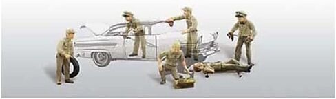 Service Station Attendants w/Accessories (6) HO Scale Woodland Scenics in Saudi Arabia