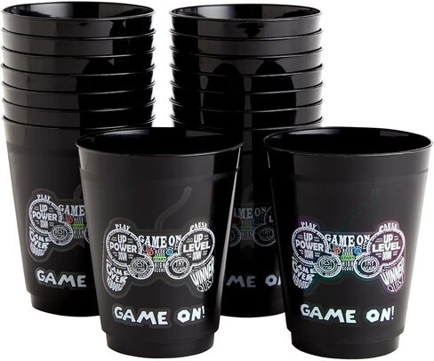BLUE PANDA 16 Pack Plastic Police Cups, Car Party Favors for Birthday Party Supplies (16 oz) in Saudi Arabia