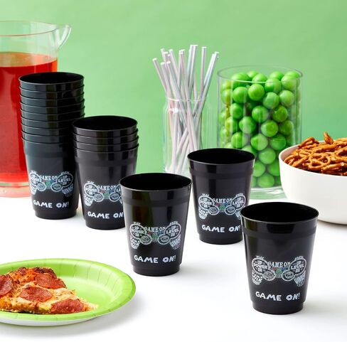 BLUE PANDA 16 Pack Plastic Police Cups, Car Party Favors for Birthday Party Supplies (16 oz) in Saudi Arabia