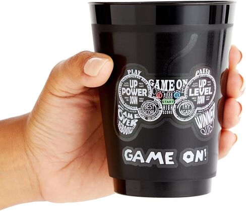 BLUE PANDA 16 Pack Plastic Police Cups, Car Party Favors for Birthday Party Supplies (16 oz) in Saudi Arabia