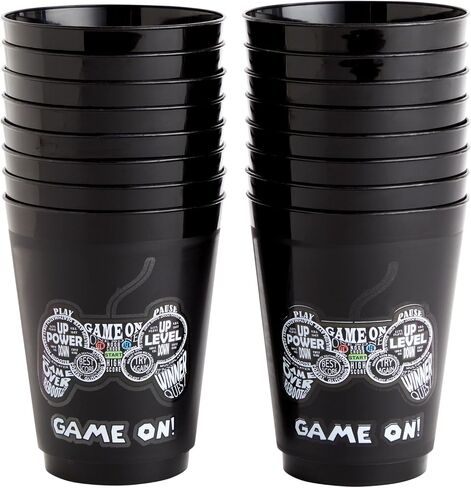 BLUE PANDA 16 Pack Plastic Police Cups, Car Party Favors for Birthday Party Supplies (16 oz) in Saudi Arabia