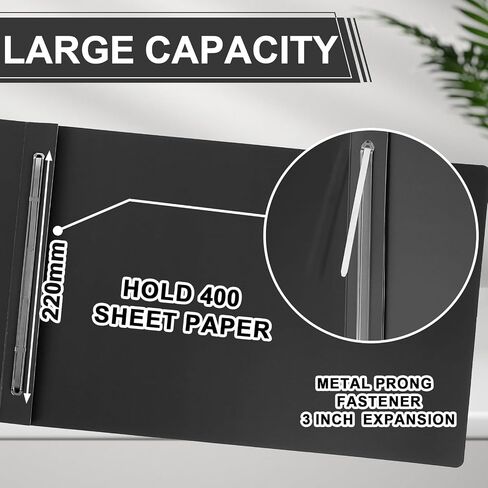 GISGFIM 40 PCS 11 '' × 17 '' COVERBoard Cover 3 "سعة السعة Prong Paper Paper مع مجلد موثق عرض ضاغط لربط وثيقة مقترحات التقارير بدقة (Blue Dark) in Kuwait