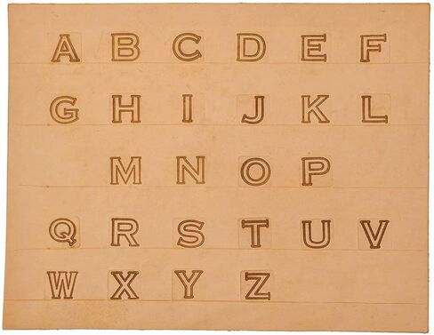 شركة Springfield Leather Company 3/8 "Open Face Face Alphabet Stamp - أداة ختم الجلود المعدنية للجلد ، ومشاريع DIY وانطباعات رسائل هش in Saudi Arabia
