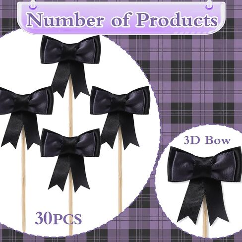 قبعات القوس الوردي والزرقاء الكب كيك للنساء ، و 30pcs القوس ديكورات من أجل الجنس الكشف عن حفلة للفتيات أو الأولاد ، وملف عيد ميلاد الزفاف دش العازبة زفاف دش الطفل in Kuwait