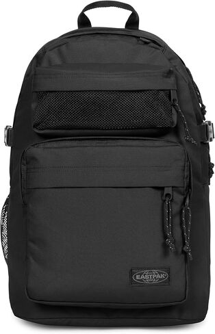 EASTPAK Double Pro – 32L Performance Backpack with 16" Laptop Sleeve, Dual Compartments, Security Pocket, Bottle Holder & Organizer, Black Denim in Saudi Arabia