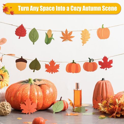 MixTeach 180 Pcs Fall Leaf Cutouts Paper Autumn Leaves 4" Multiple Styles Maple Leaves Pumpkin Acorn Die Cut Thanksgiving Bulletin Board Decor for Classroom School Thanksgiving Crafts Party Wall Decor in Saudi Arabia