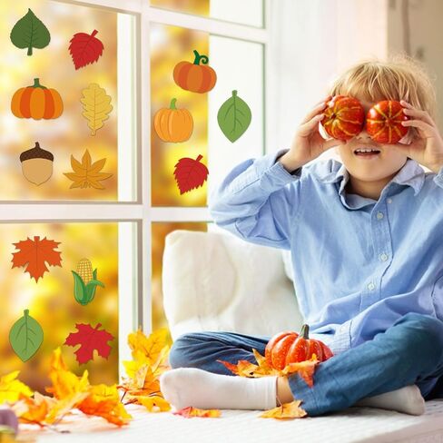 MixTeach 180 Pcs Fall Leaf Cutouts Paper Autumn Leaves 4" Multiple Styles Maple Leaves Pumpkin Acorn Die Cut Thanksgiving Bulletin Board Decor for Classroom School Thanksgiving Crafts Party Wall Decor in Saudi Arabia