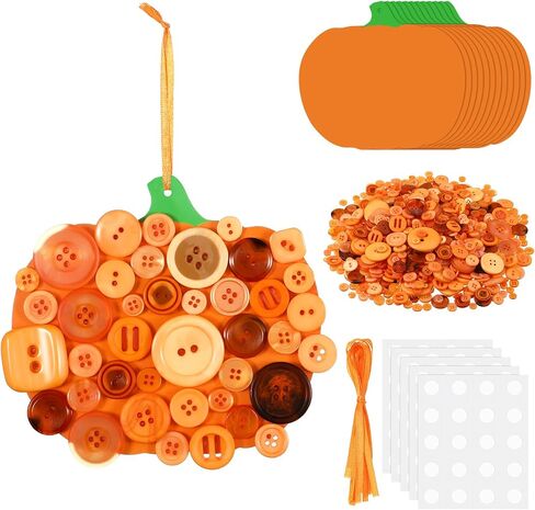 CraftyDream 12 مجموعة أزرار مجموعة القرع Fall Pumpkin Fall Halloween Ornamp in Saudi Arabia