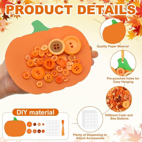 CraftyDream 12 مجموعة أزرار مجموعة القرع Fall Pumpkin Fall Halloween Ornamp in Saudi Arabia