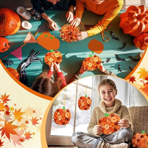 CraftyDream 12 مجموعة أزرار مجموعة القرع Fall Pumpkin Fall Halloween Ornamp in Saudi Arabia