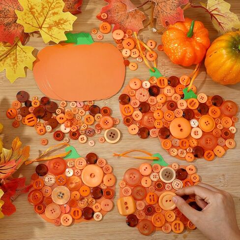 CraftyDream 12 مجموعة أزرار مجموعة القرع Fall Pumpkin Fall Halloween Ornamp in Saudi Arabia