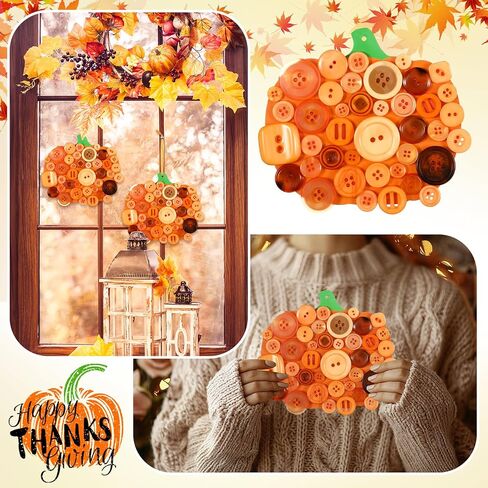 CraftyDream 12 مجموعة أزرار مجموعة القرع Fall Pumpkin Fall Halloween Ornamp in Saudi Arabia