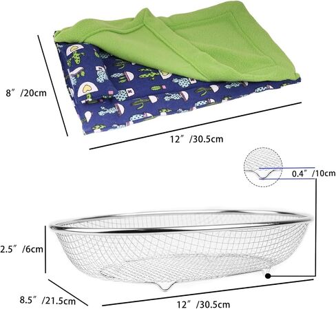 Bearded Dragon Recliner with Reptile Sleeping Bag Blanket Lizard Chaise Lounge Habitat with Soft and Warm Mat Reptile Sleeping Bed Terrarium Tank Accessories in Kuwait