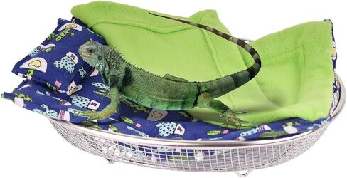 Bearded Dragon Recliner with Reptile Sleeping Bag Blanket Lizard Chaise Lounge Habitat with Soft and Warm Mat Reptile Sleeping Bed Terrarium Tank Accessories in Kuwait