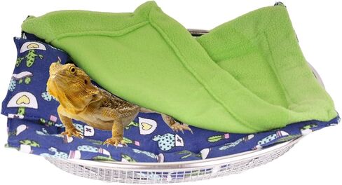 Bearded Dragon Recliner with Reptile Sleeping Bag Blanket Lizard Chaise Lounge Habitat with Soft and Warm Mat Reptile Sleeping Bed Terrarium Tank Accessories in Kuwait